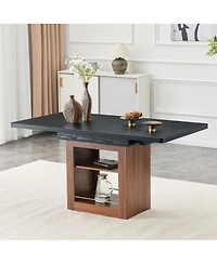 flynama Expandable Mdf Dining Table with Storage, Tabletop