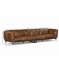 Avori Leather 2-Piece Sofa, Macy's Exclusive
