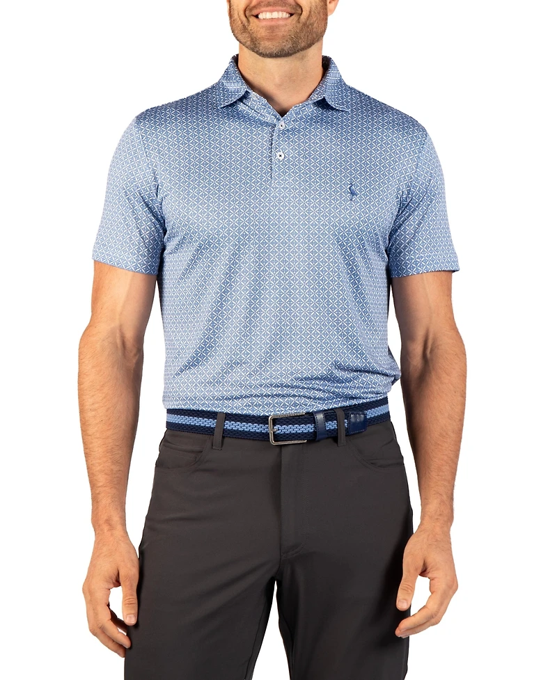 TailorByrd Men's Diamond Geo Performance Polo