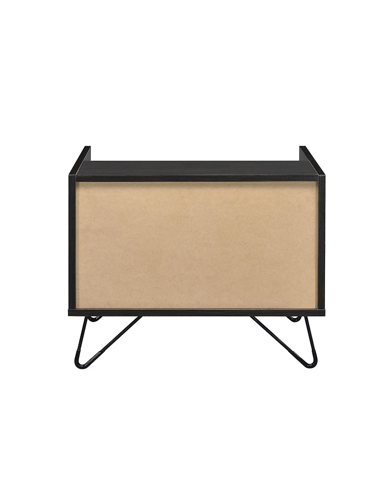 Flynama 1-Drawer Nightstand with Hairpin Legs