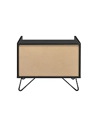 Flynama 1-Drawer Nightstand with Hairpin Legs