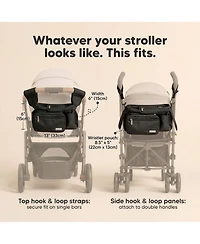 KeaBabies Stash Stroller Organizer Bag, Storage Caddy with Cup Holders, Fits Most Strollers and Wagons