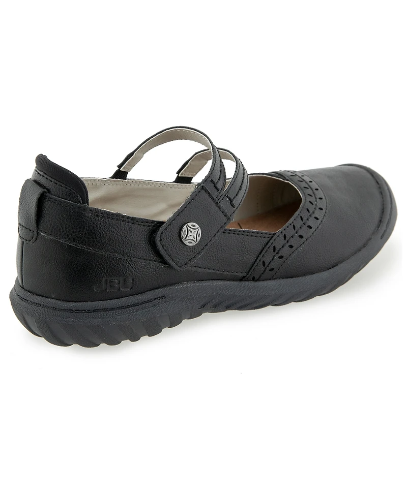 Jbu Women's Adeline Mary Jane Round Toe Flats