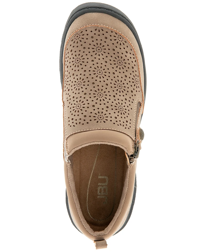 Jbu Women's Avery Closed Round Toe Casual Flats