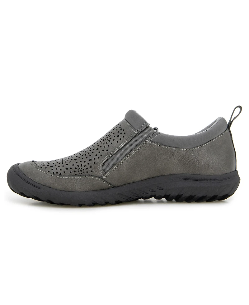 Jbu Women's Avery-Wide Closed Round Toe Casual Flats