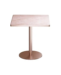 Flynama 31.5" Square Modern Tulip Dining Table with Faux Marble Sintered Stone Top