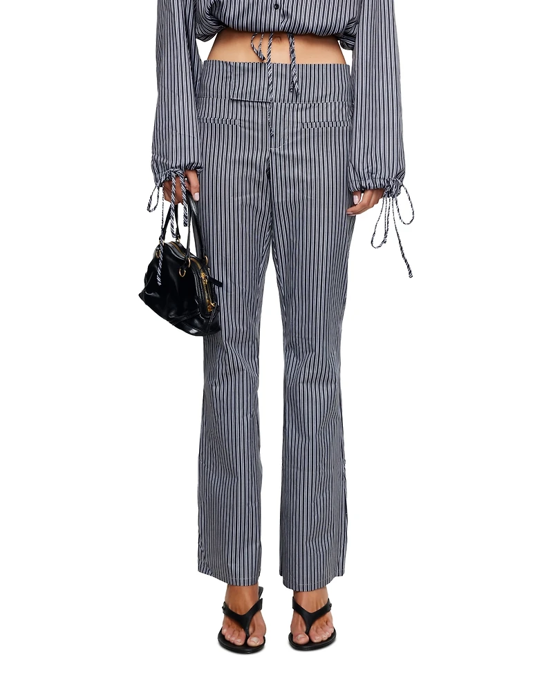 Lioness Women's Totti Wide-Leg Stripe Pants