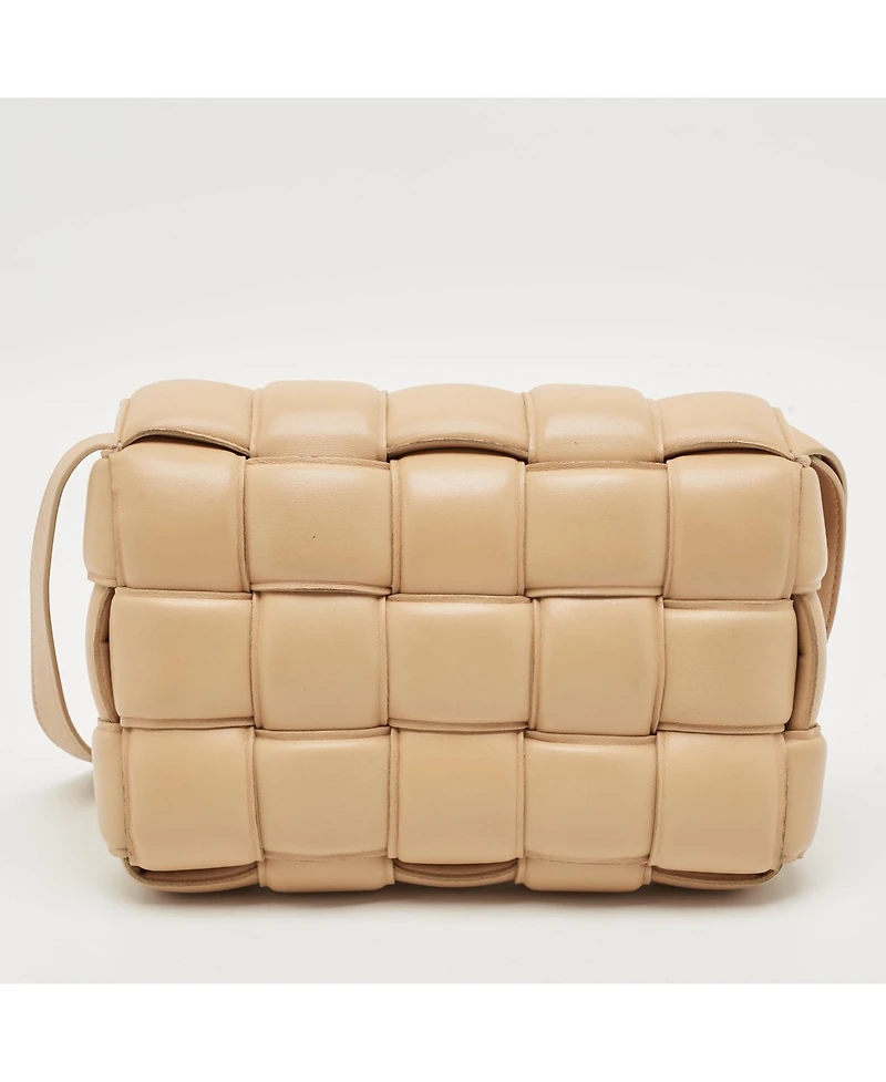 Pre-Owned Bottega Veneta Women's Padded Cassette Intreccio Leather Shoulder Bag