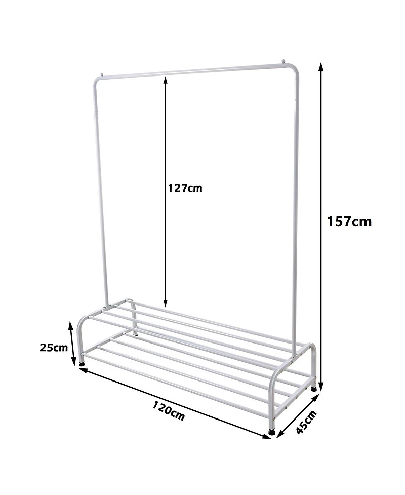 Streamdale Furniture Heavy Duty Metal Garment Rack with Shelf, 47.2