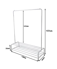 Streamdale Furniture Heavy Duty Metal Garment Rack with Shelf, 47.2