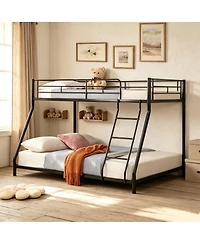 Streamdale Furniture Modern Space-Saving Stacked Metal Bed Frame, Noise-Free, Easy Assembly