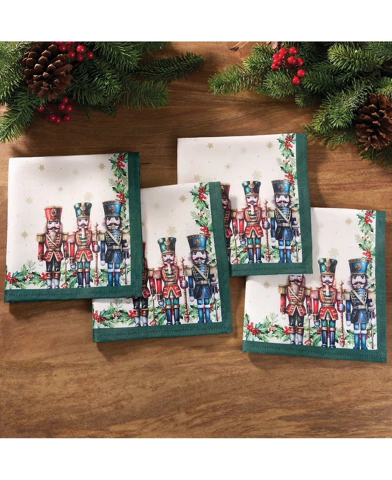 Elrene Royal Nutcracker Napkins, Set of 4