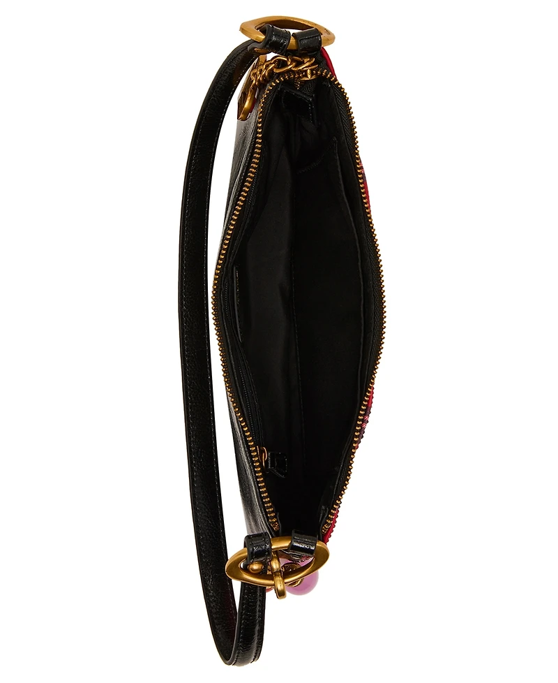 Betsey Johnson Tartan Rhinestone Medium Shoulder Handbag
