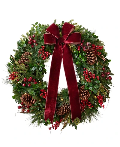 Balsam Hill Boxwood Berries 28" Wreath