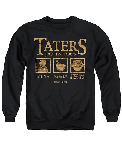 Lord Of The Rings Men's Graphic Long-Sleeve Taters Cotton Crewneck Sweatshirt