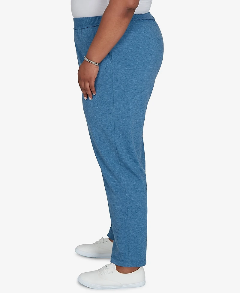 Alfred Dunner Plus Pull-On Elastic Waist Mid-Rise Denim Pants
