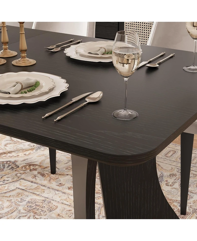 Gaomon 63 in Rectangular Dining Table for 4-6 People, Antler-Inspired Modern Farmhouse Kitchen Table for Dining Room, Living Room or Office
