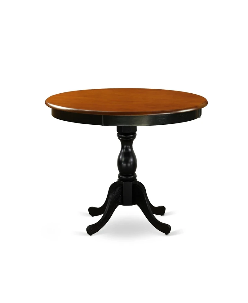 East West Furniture 5 Piece Dinette Set Consist of Wood Dining Table and 4 Dining Room Chairs with Slatted Back