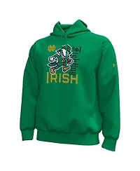 Under Armour Men's Notre Dame Fighting Irish Wear Green Icon Fleece Cotton-Blend Hoodie