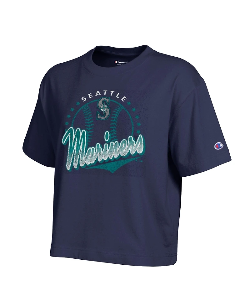 Champion Women's Seattle Mariners Distressed Oversized T-Shirt
