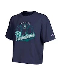 Champion Women's Seattle Mariners Distressed Oversized T-Shirt