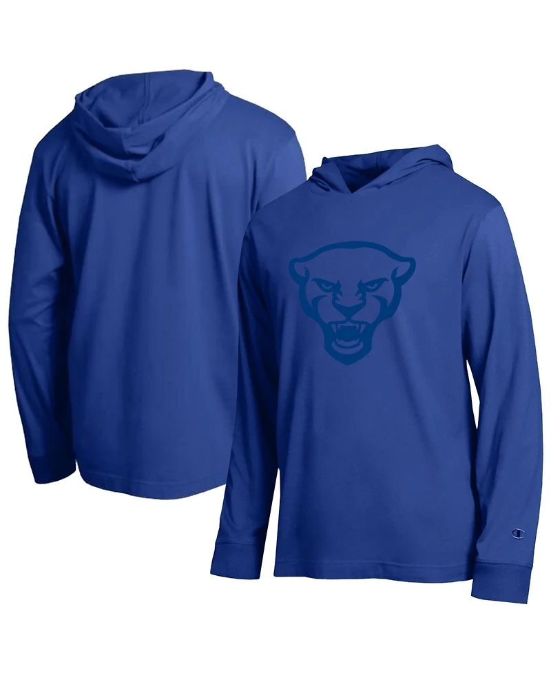 Champion Men's Royal Pitt Panthers Tonal All-Star Long Sleeve Hooded T-Shirt