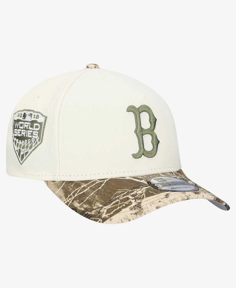New Era Men's Khaki/Realtree Camo Boston Red Sox 9FORTY A-Frame Adjustable Hat