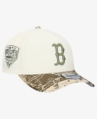 New Era Men's Khaki/Realtree Camo Boston Red Sox 9FORTY A-Frame Adjustable Hat