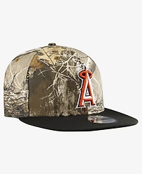 New Era Men's Camo Los Angeles Angels Realtree Orange Pop 9FIFTY Snapback Hat