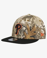 New Era Men's Camo Philadelphia Phillies Realtree Orange Pop 9FIFTY Snapback Hat