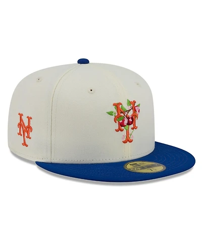 New Era Men's White/Royal York Mets Blossom 59FIFTY Fitted Hat