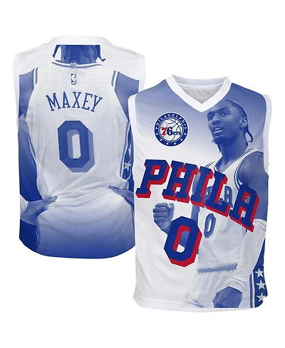 Outerstuff Big Boys and Girls Tyrese Maxey Royal Philadelphia 76ers Hometown Fashion Jersey