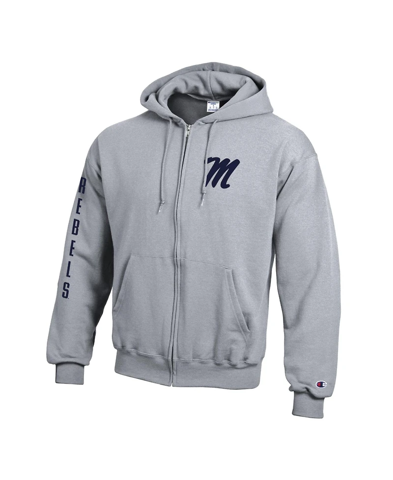 Champion Men's Ole Miss Rebels Varsity Powerblend Full-Zip Fleece Hoodie