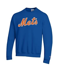 Champion Men's New York Mets Powerblend Wordmark Crewneck Sweatshirt