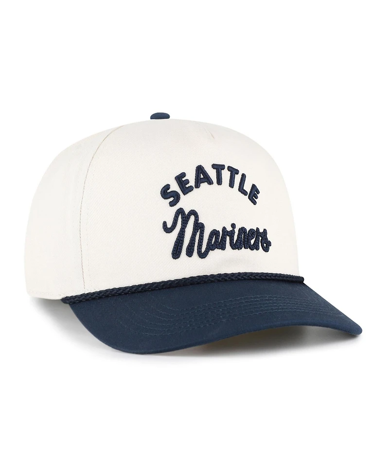 '47 Brand Men's Natural/Navy Seattle Mariners Rope Script Hitch Adjustable Hat