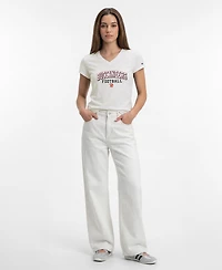 Champion Women's Tampa Bay Buccaneers Triumph Tri-Blend V-Neck Distressed Screen Print T-Shirt