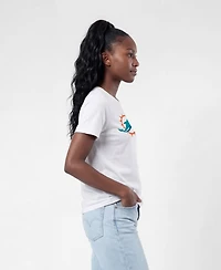 Champion Women's Miami Dolphins Crewneck Logo T-Shirt