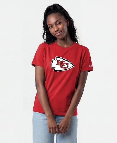 Champion Women's Kansas City Chiefs Crewneck Short-Sleeve Cotton-Blend T-Shirt