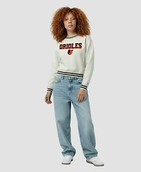 Champion Women's Cream Baltimore Orioles Reverse Weave Sweatshirt