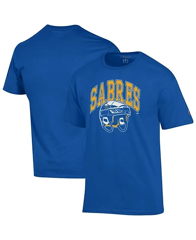 Champion Men's Buffalo Sabres Helmet Screen-Printed T-Shirt