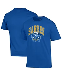 Champion Men's Buffalo Sabres Helmet Screen-Printed T-Shirt