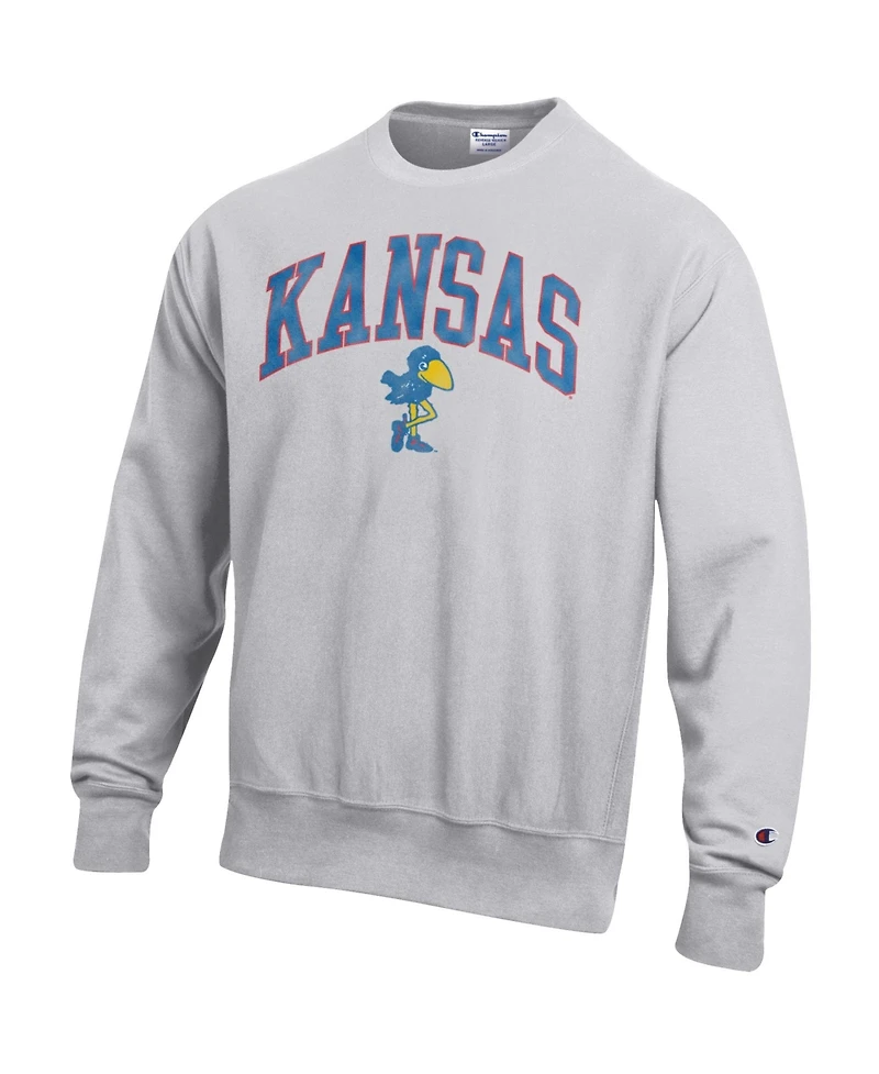 Champion Men's Kansas Jayhawks Reverse Weave Crewneck Sweatshirt