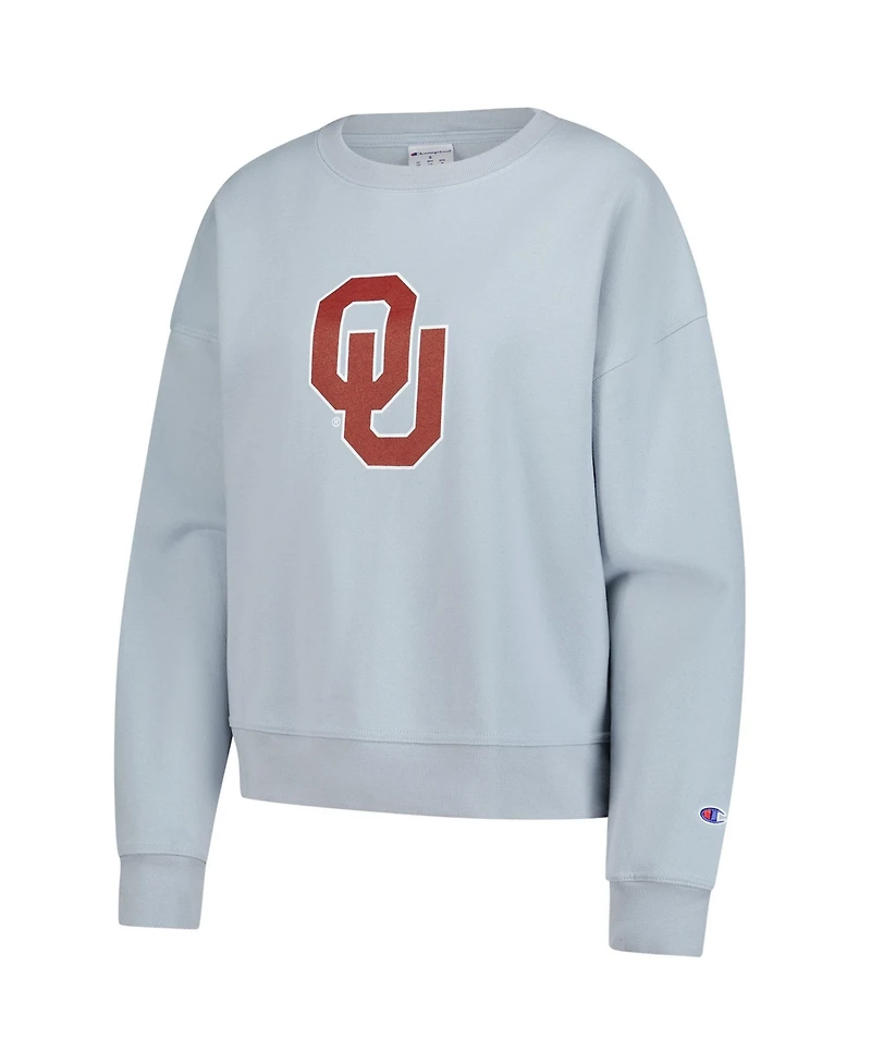 Champion Women's Oklahoma Sooners Powerblend Relaxed-Fit Crewneck Long-Sleeve Sweatshirt