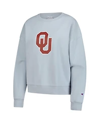 Champion Women's Oklahoma Sooners Powerblend Relaxed-Fit Crewneck Long-Sleeve Sweatshirt