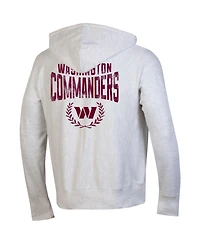 Champion Men's Heather Gray Washington Commanders Reverse Weave Full-Zip Hoodie