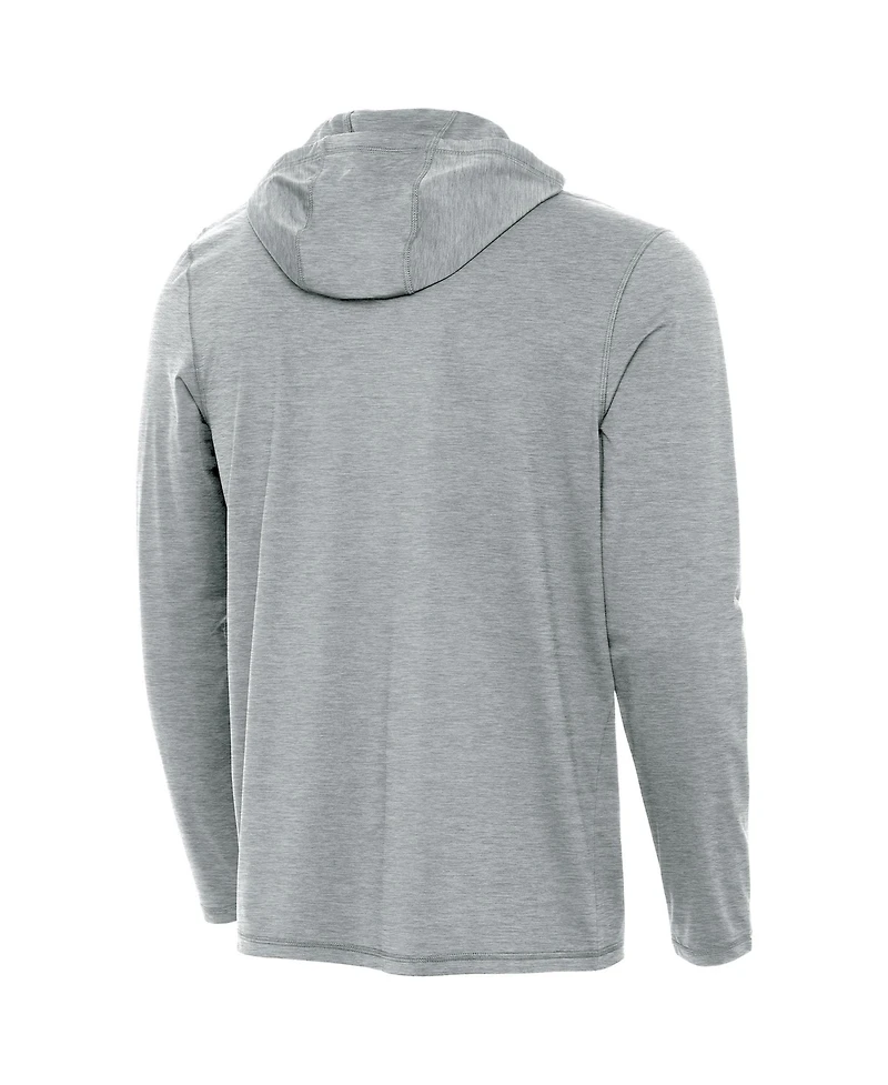 Antigua Men's Heather Gray Oklahoma City Thunder 2025 Nba Finals s Tidy Quarter-Zip Hoodie