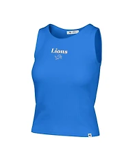 '47 Brand Women's Detroit Lions Ribbed Cropped Tank Top