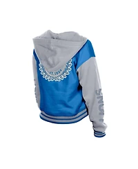 New Era Women's Blue Detroit Lions Throwback Full-Snap Hooded Jacket