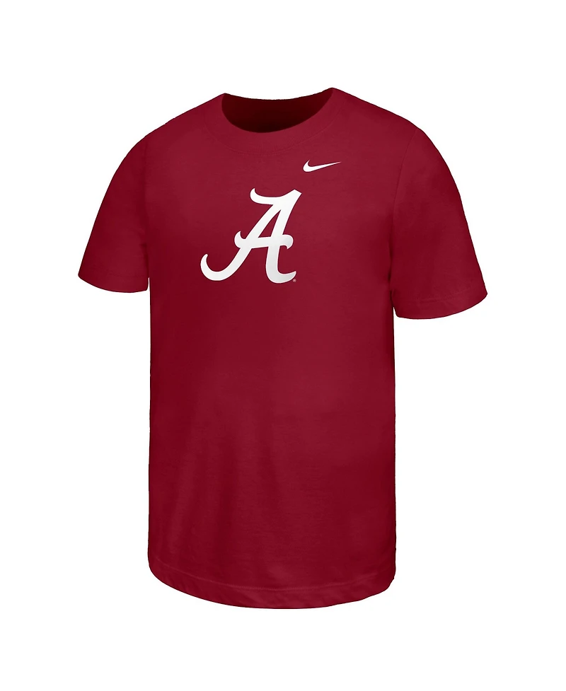 Nike Big Boys and Girls Crimson Alabama Tide Logo T-Shirt