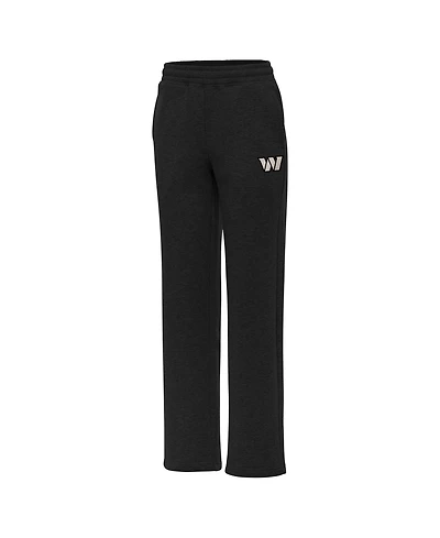 Antigua Women's Black Washington Commanders Brushed Carbon Victory Sweatpants